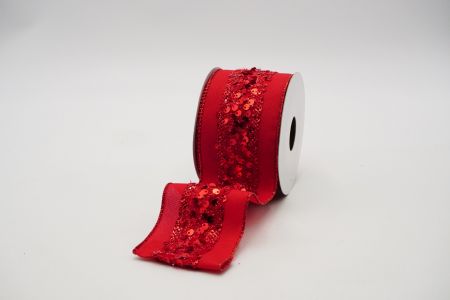 Sequin Glitter Ribbon_KF6550GR-7_Red